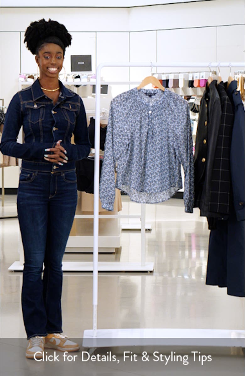 Madge Floral Cotton Blend Button-Up Shirt, sales video thumbnail