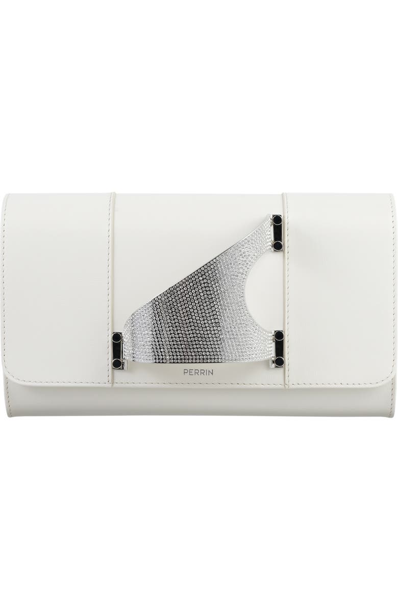 PERRIN PARIS L'Eiffel Swarovski Strass Clutch, Main, color, Milk