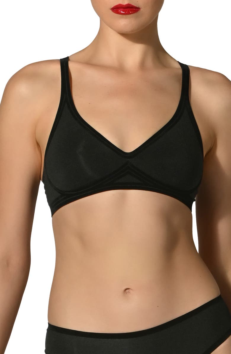 Wolford Contour Skin 3W Wireless Bra, Main, color, Black