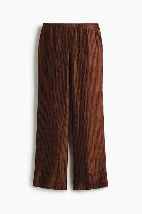 Crinkled Pull-on Trousers