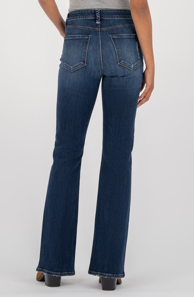 KUT from the Kloth Ana Fab Ab Braided Belt Loop High Waist Flare Jeans, Alternate, color, Enchantment