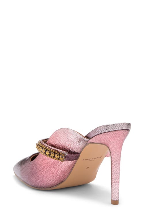 Kurt Geiger London Duke Embellished Mule Pump In Open Pink