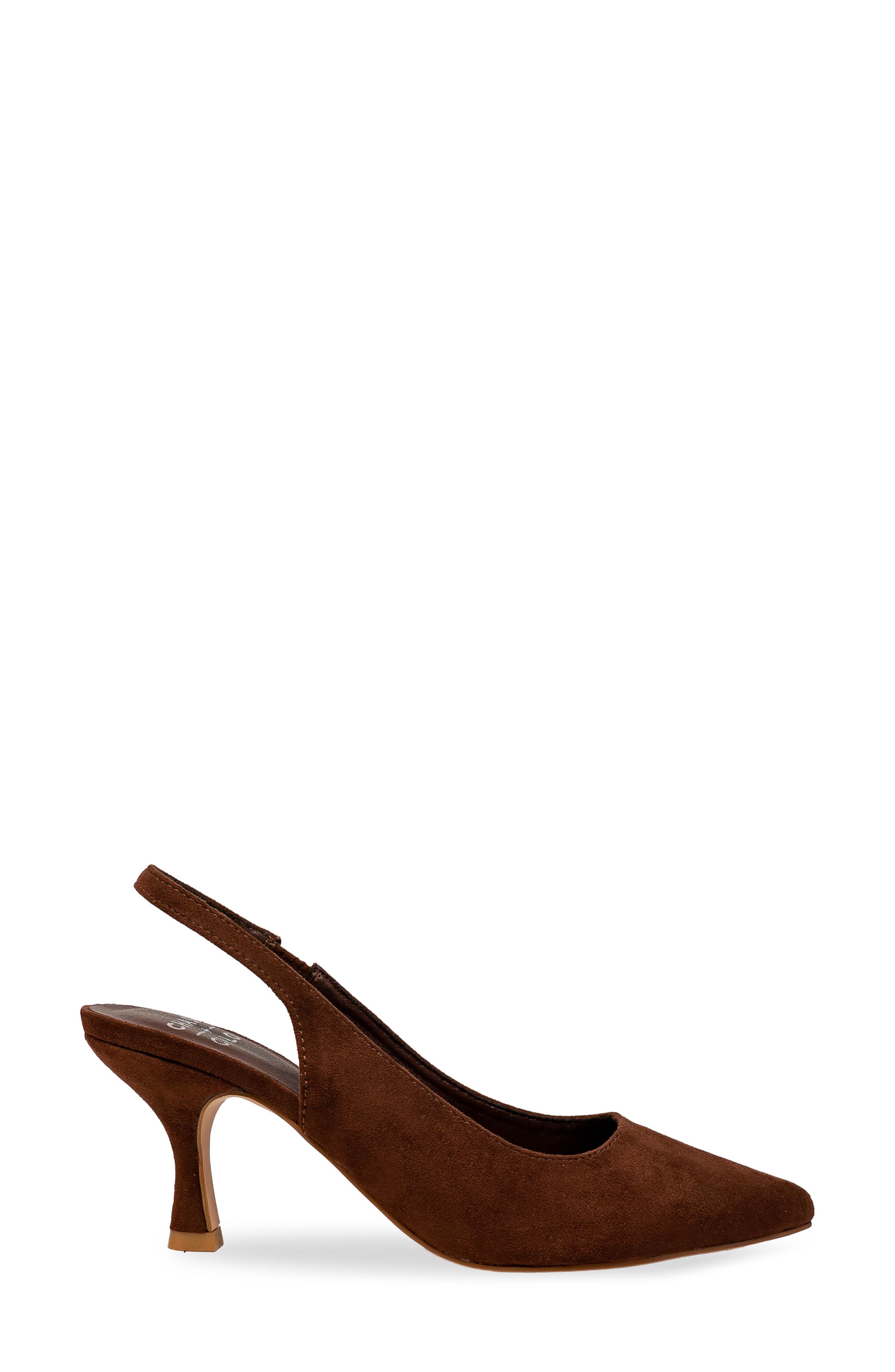 Alodia Pointed Toe Slingback Pump, Alternate, color, BROWN SUEDE