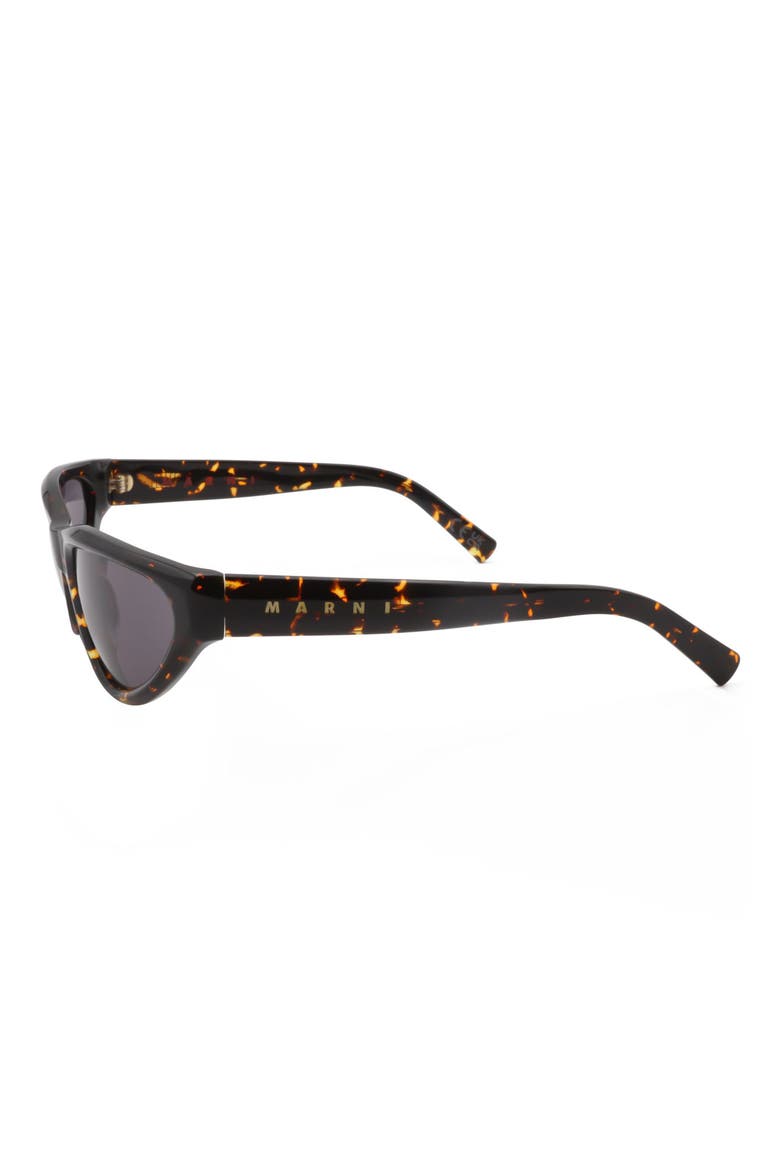 60mm Wrap Oval Sunglasses, Alternate, color, TORT / GREY
