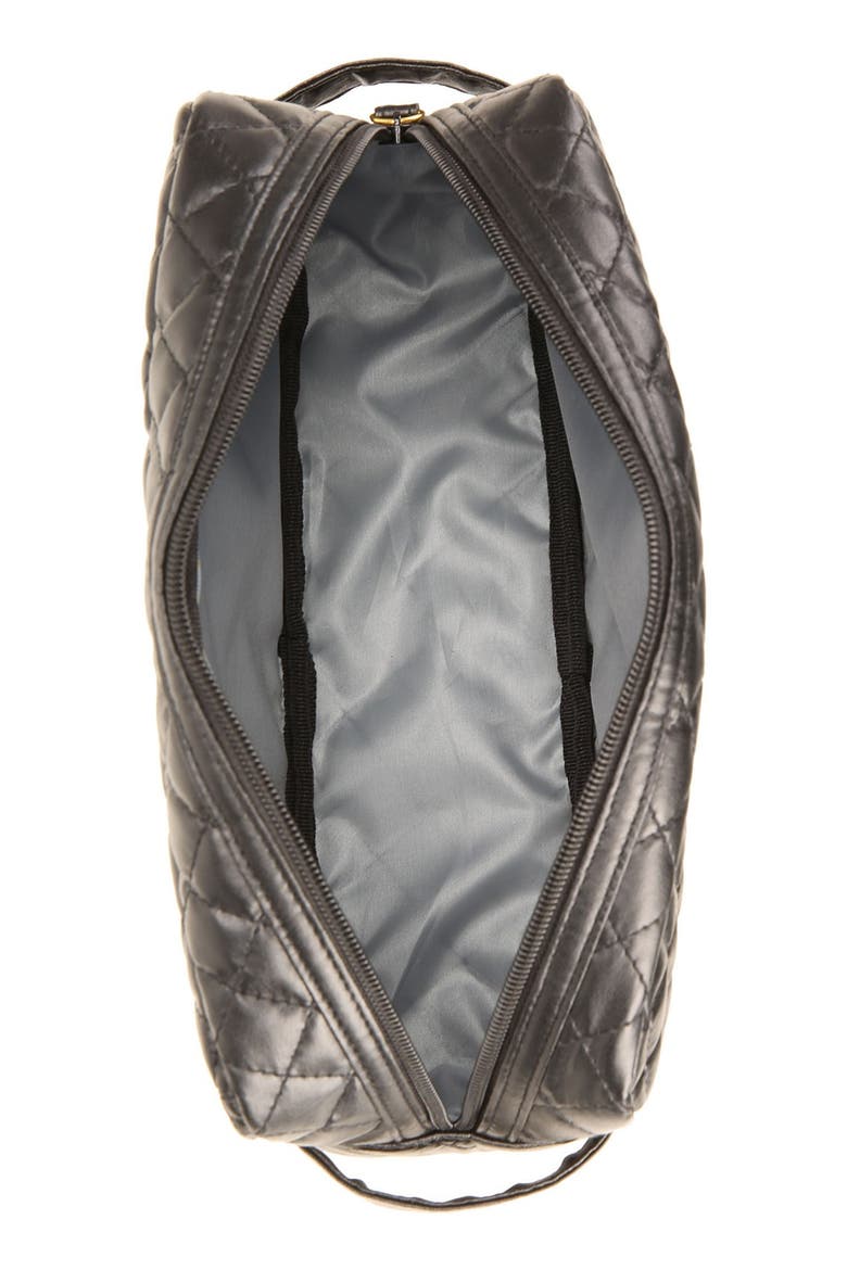 steph&co. 'Viveca' Quilted Black Cosmetics Case (Limited Edition) (Nordstrom Exclusive), Alternate, color, NO COLOR