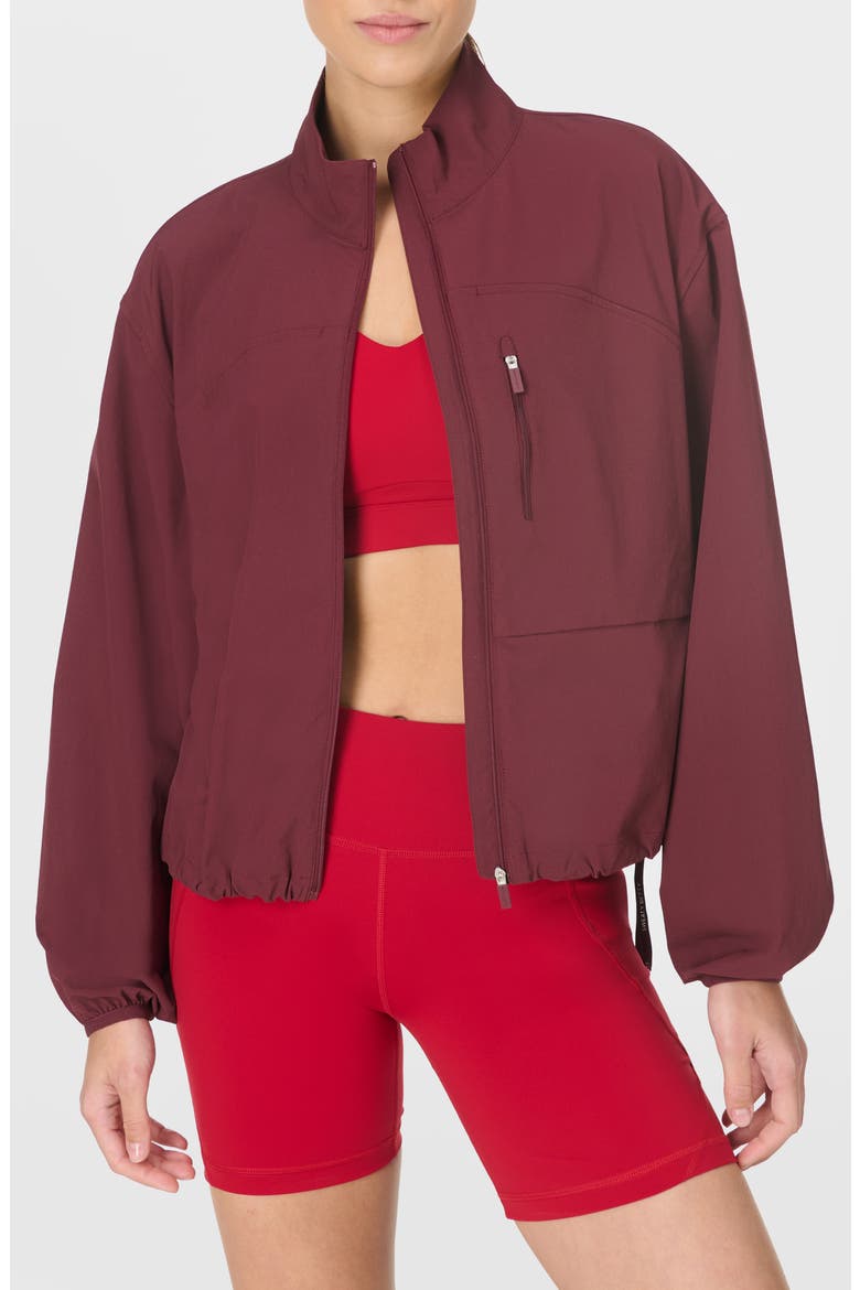 Water Resistant Training Jacket, Main, color, GARNET RED