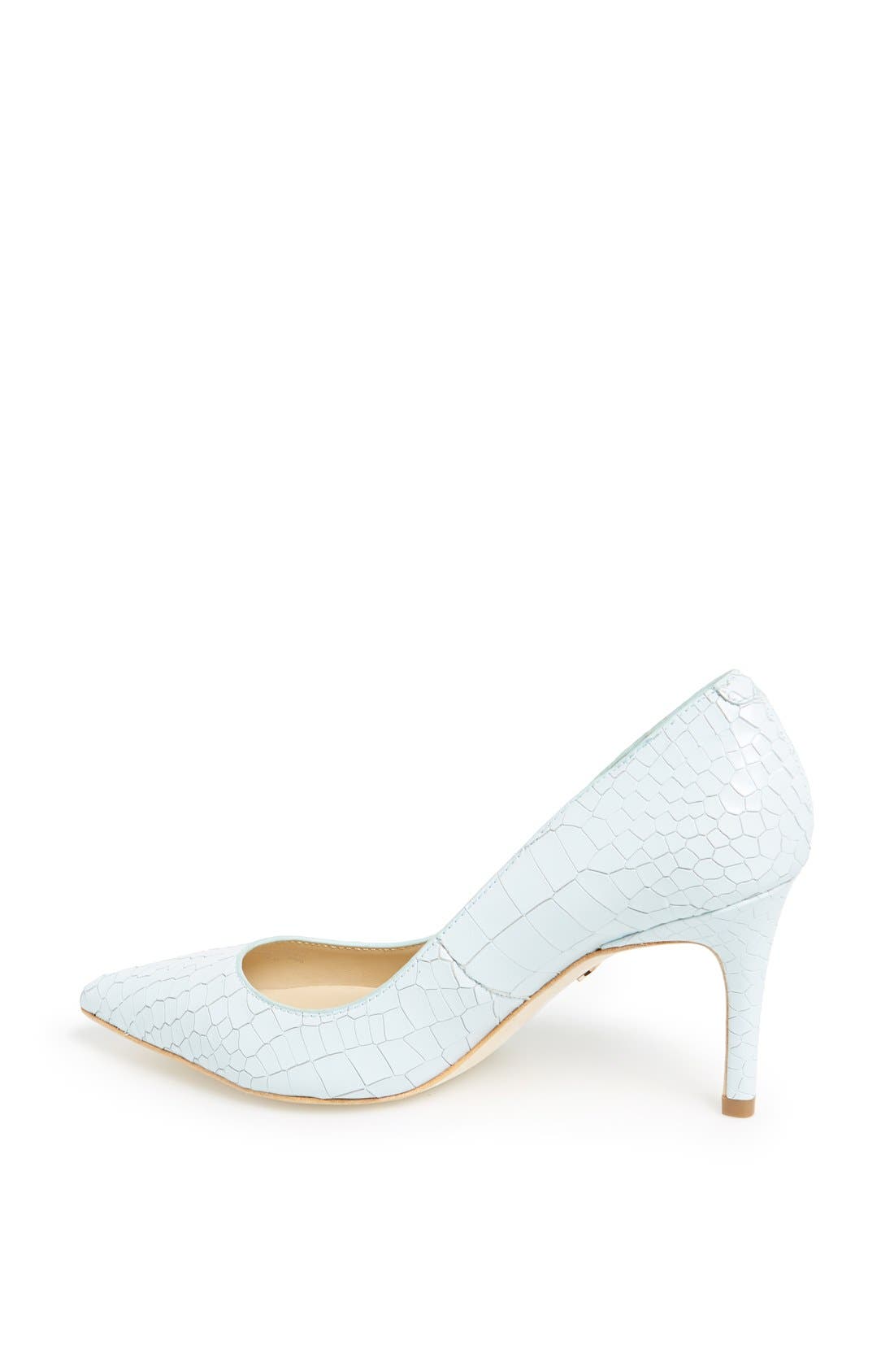 'Luisa' Leather Pump, Alternate, color, SKY BLUE