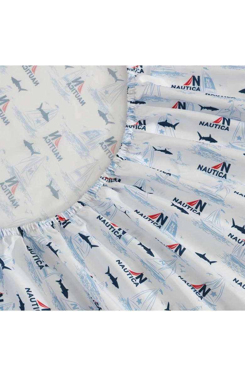 Nautica Maxon Microfiber Sheet Set, Alternate, color, Plasic Blue
