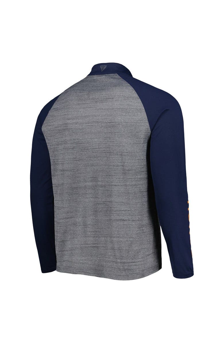 LEVELWEAR Men's Levelwear Heather Gray Houston Astros Vandal Raglan Quarter-Zip Top, Alternate, color, 