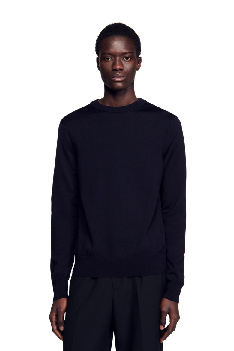 Wool sweater, Main, color, Navy blue
