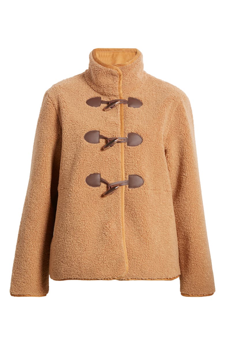 Sam Edelman Toggle Front Faux Shearling Jacket, Main, color, 
