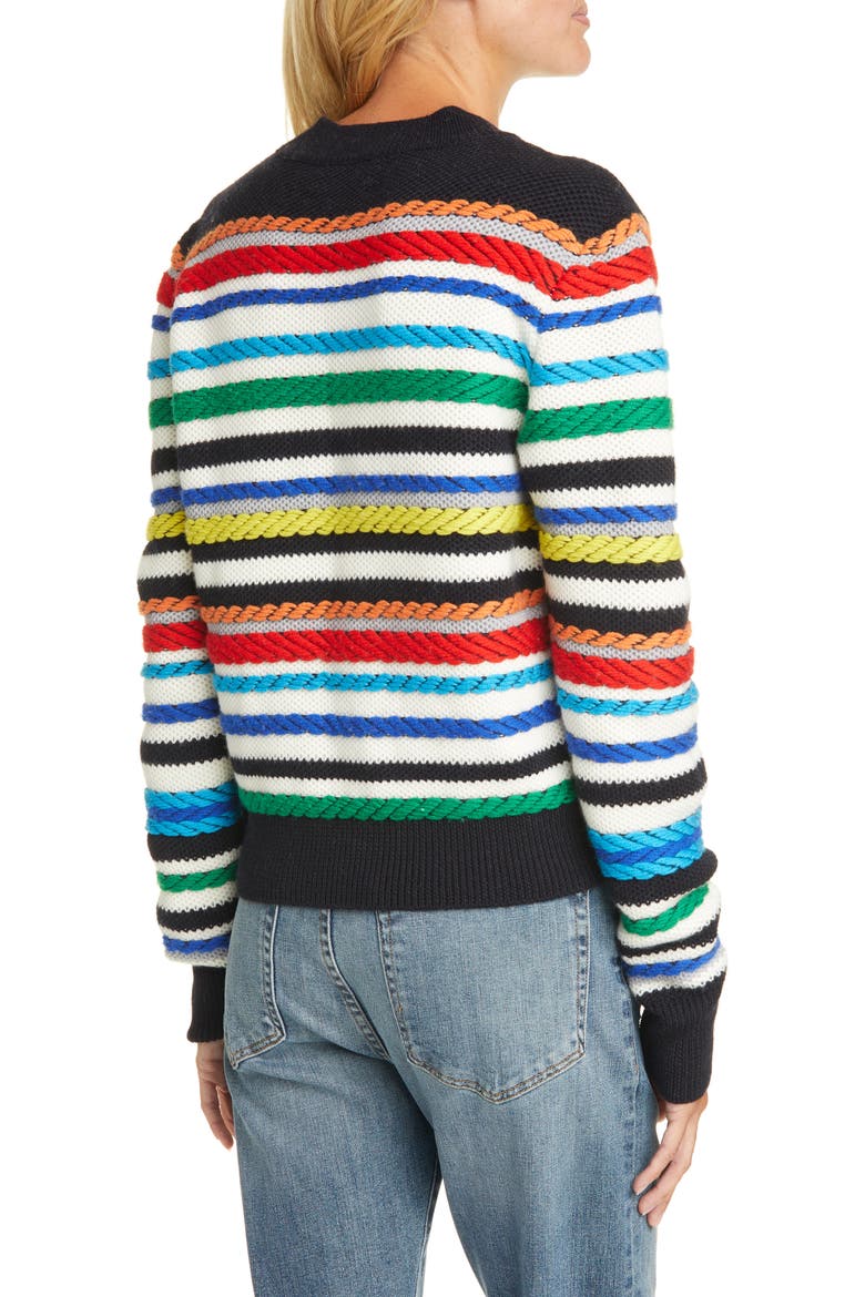 Fair Isle Mix Stitch Merino Wool Sweater, Alternate, color, CREAM/ MULTI