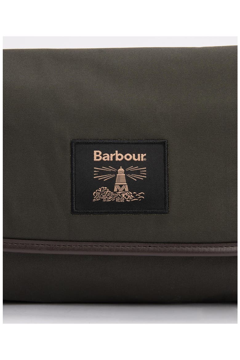 Waxed Cotton Hanging Wash Bag, Alternate, color, OLIVE/BEACON