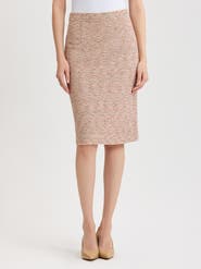 Misook Ribbon Tweed Knit Straight Skirt