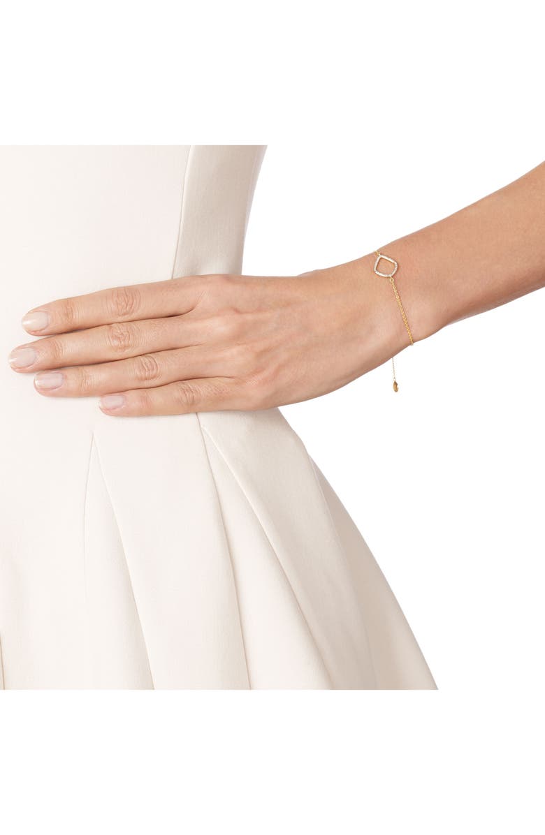 Monica Vinader Riva Kite Adjustable Diamond Bracelet, Alternate, color, Gold