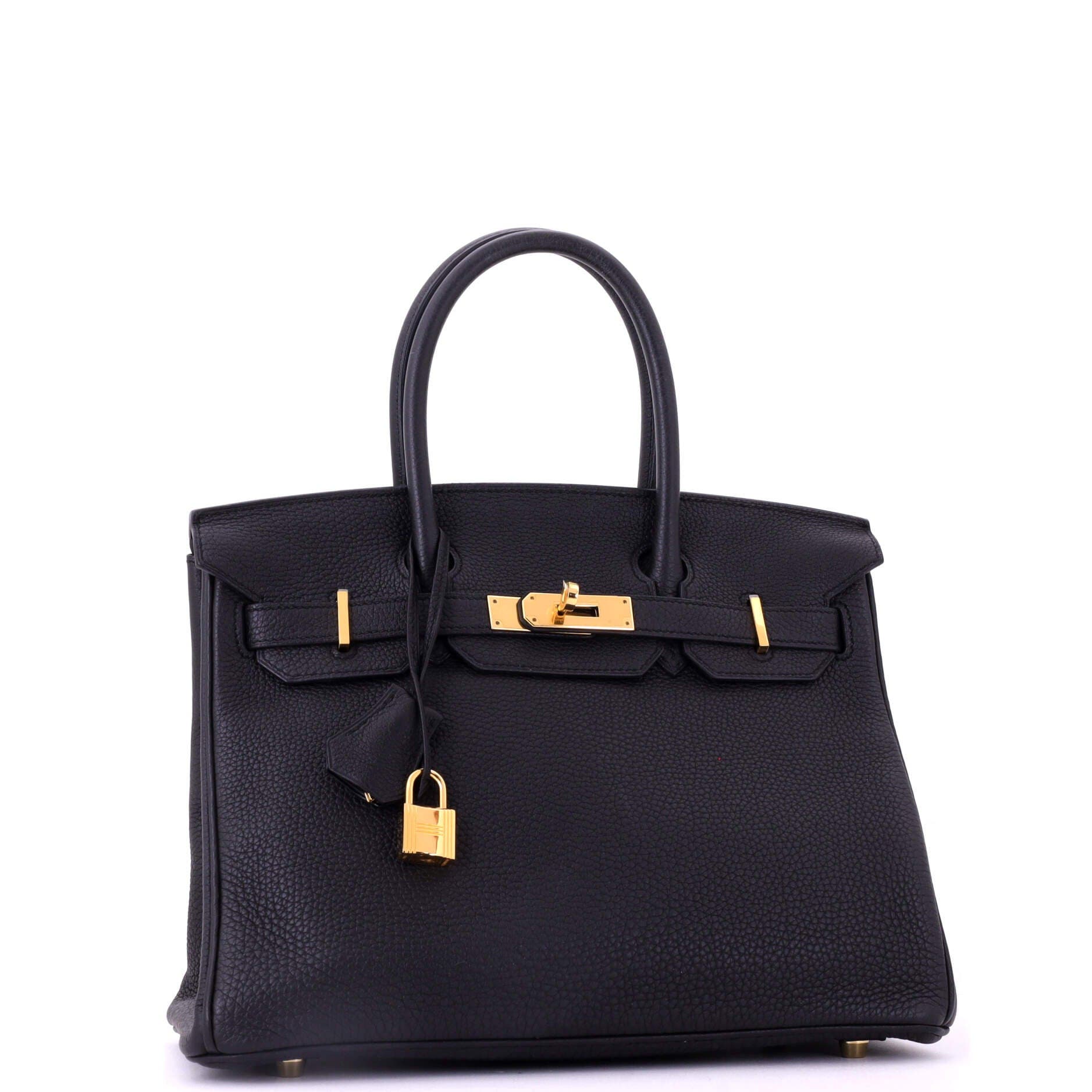Pre-Owned Hermes Birkin Handbag Black Togo with Gold Hardware 30, Alternate, color, Noir