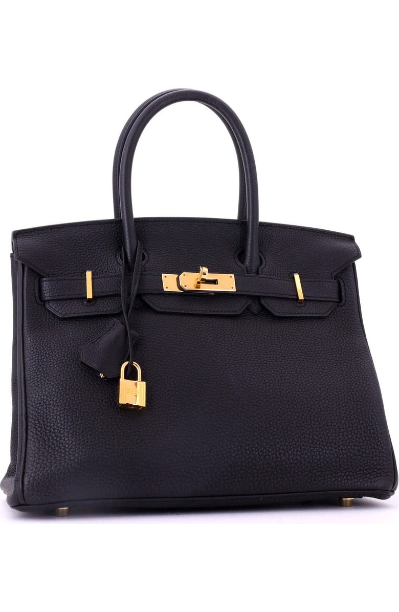 Pre-Owned Hermes Birkin Handbag Black Togo with Gold Hardware 30, Alternate, color, Noir