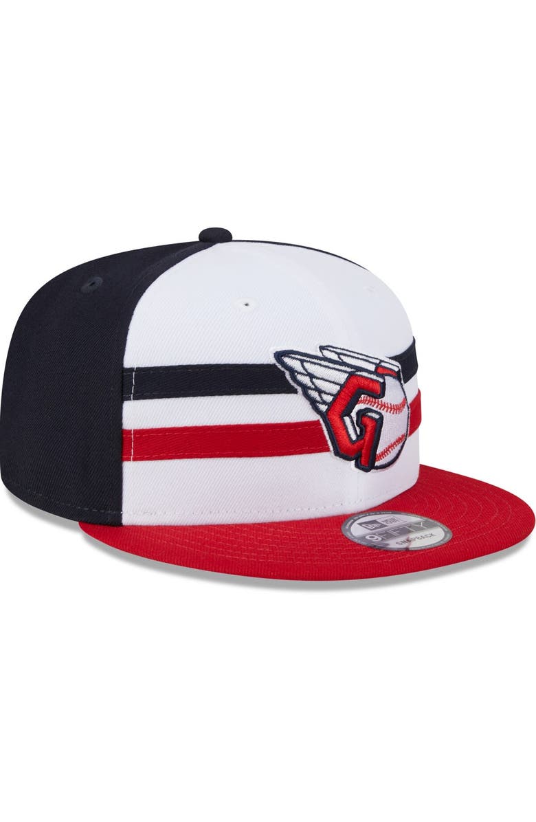 New Era Men's New Era White Cleveland Guardians 2024 Batting Practice 9FIFTY Snapback Hat, Alternate, color,