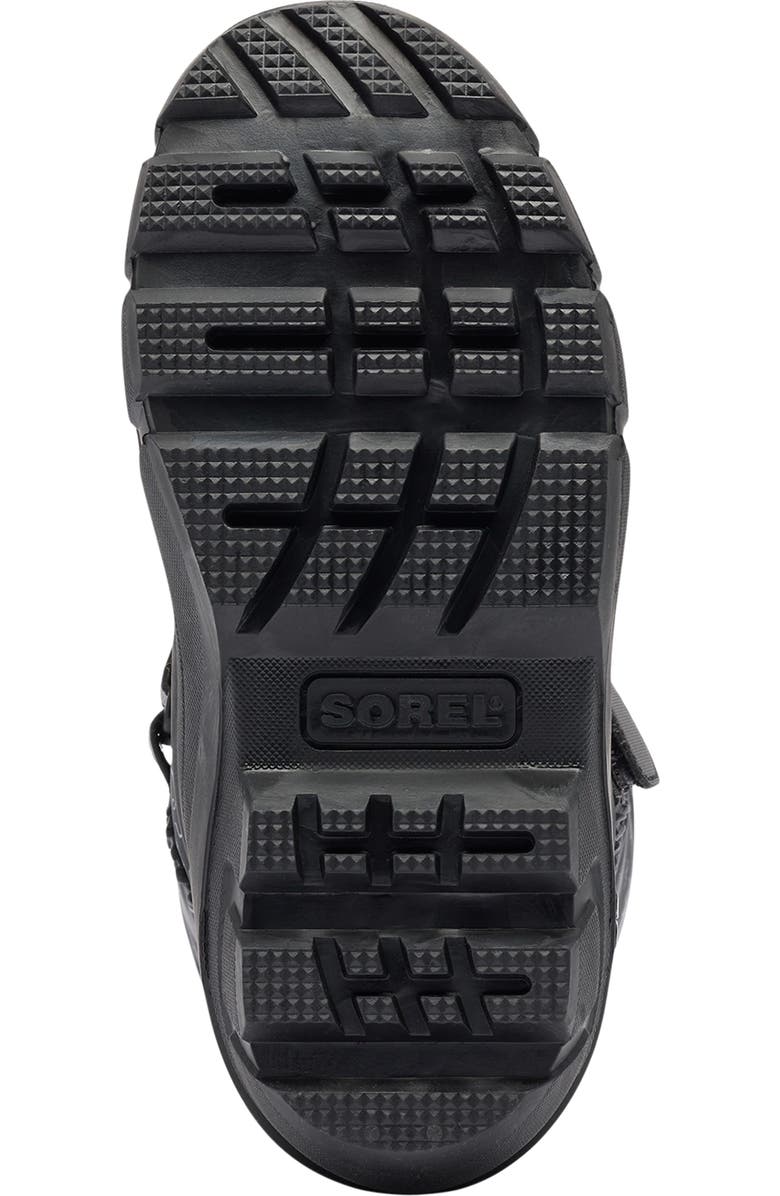 SOREL Kids' Flurry Waterproof Snow Boot, Alternate, color, Black/ Sea Salt