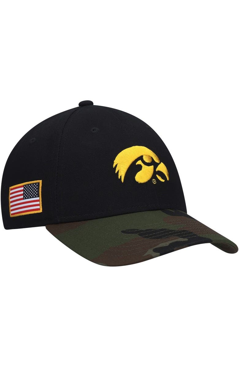 Nike Men's Nike Black/Camo Iowa Hawkeyes Military Appreciation Legacy91 Adjustable Hat, Main, color, 