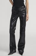 FRAME Faux Snakeskin Leather Bootcut Pants