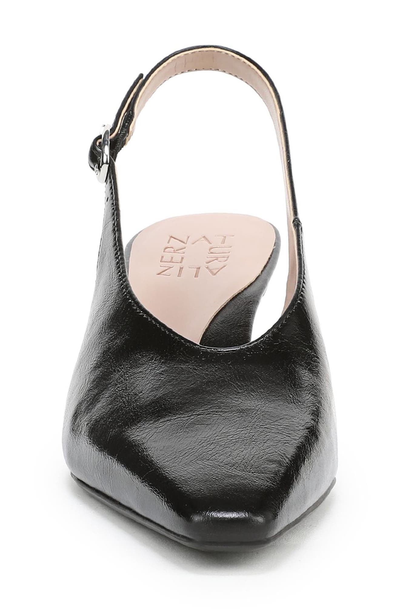 Naturalizer Embry Slingback Pump, Alternate, color, Black Faux Leather