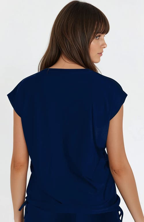 Calypsa Daphne Loose Fit Swim Top In Blue