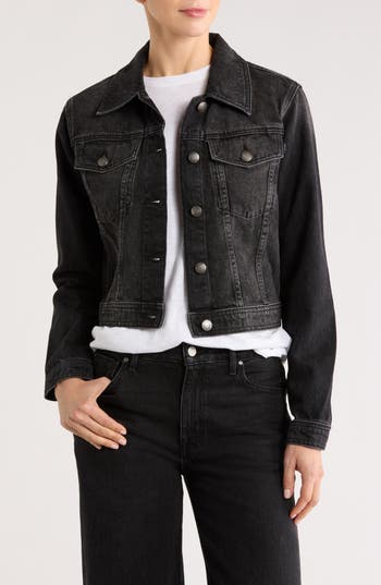 Dl1961 Vika Denim Jacket In Purple