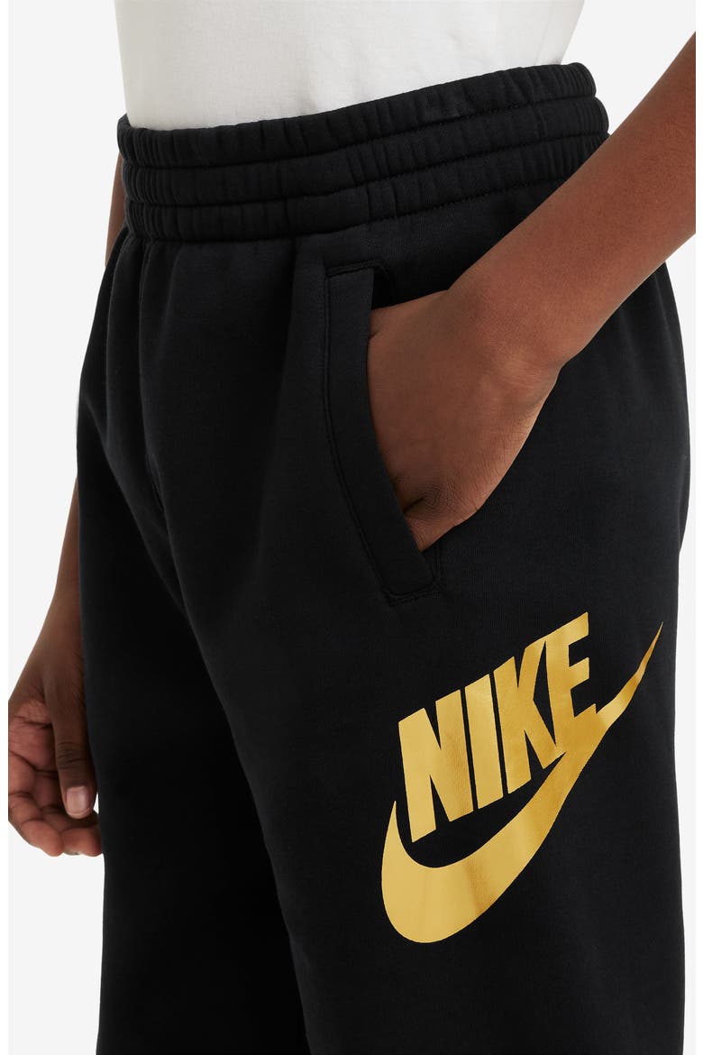 Kids' Sportswear Club Fleece Joggers, Alternate, color, BLACK/ METALLIC GOLD