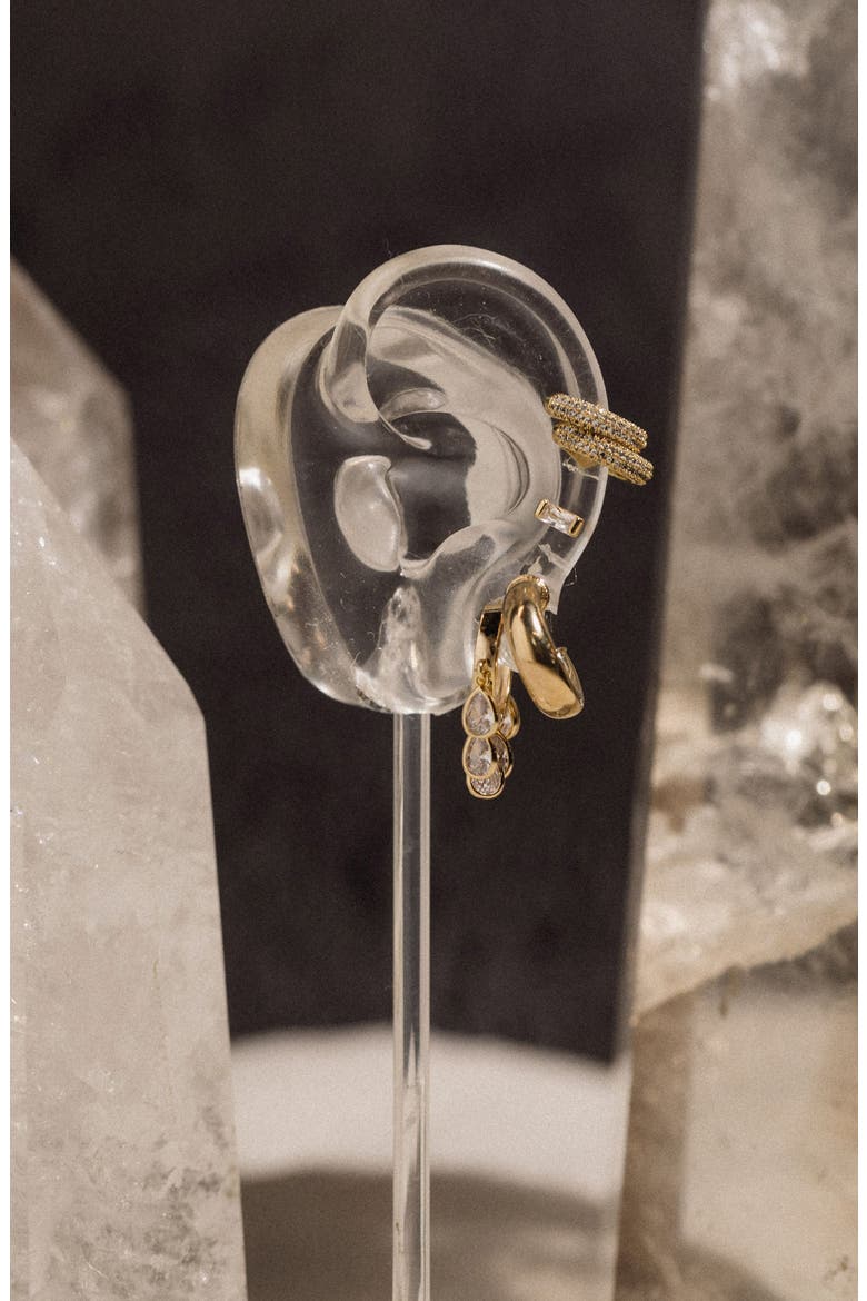 Cleo Hoop Earrings, Alternate, color, GOLD