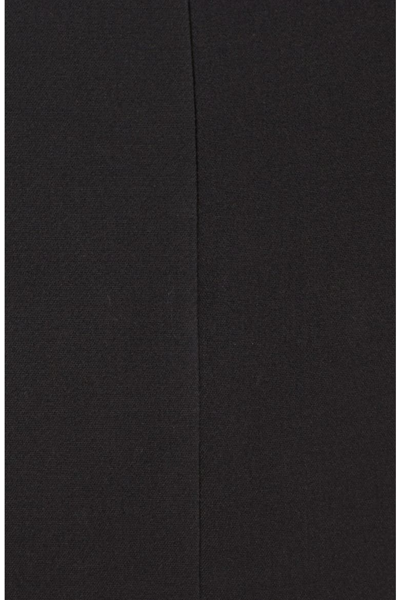 Pleated Crepe Fit & Flare Dress, Alternate, color, BLACK