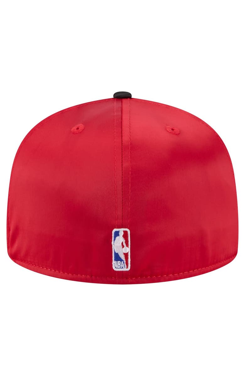 New Era Men's New Era  Red/Black Chicago Bulls Throwback Satin Vintage Pin Two-Tone 59FIFTY Fitted Hat, Alternate, color, Red