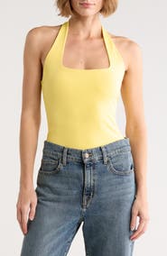 Good American Sculpt Halter Square Bodysuit