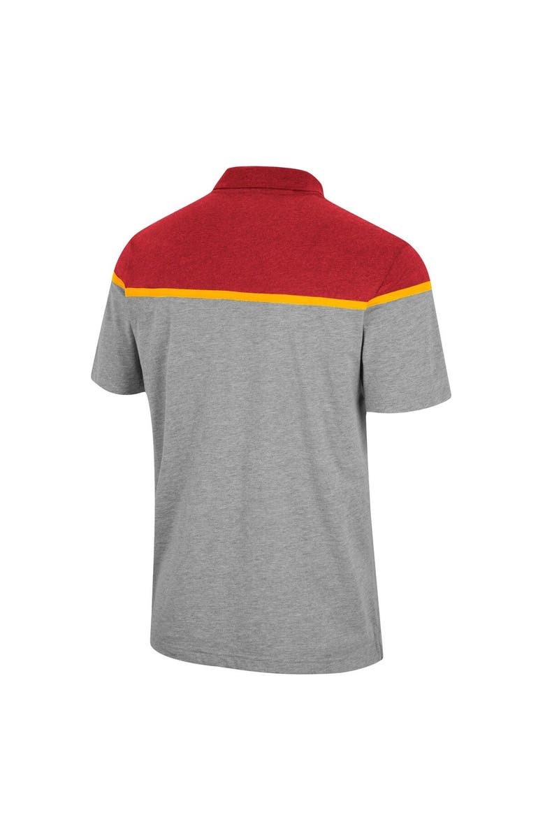 COLOSSEUM Men's Colosseum Heather Gray Iowa State Cyclones Chamberlain Polo, Alternate, color, 
