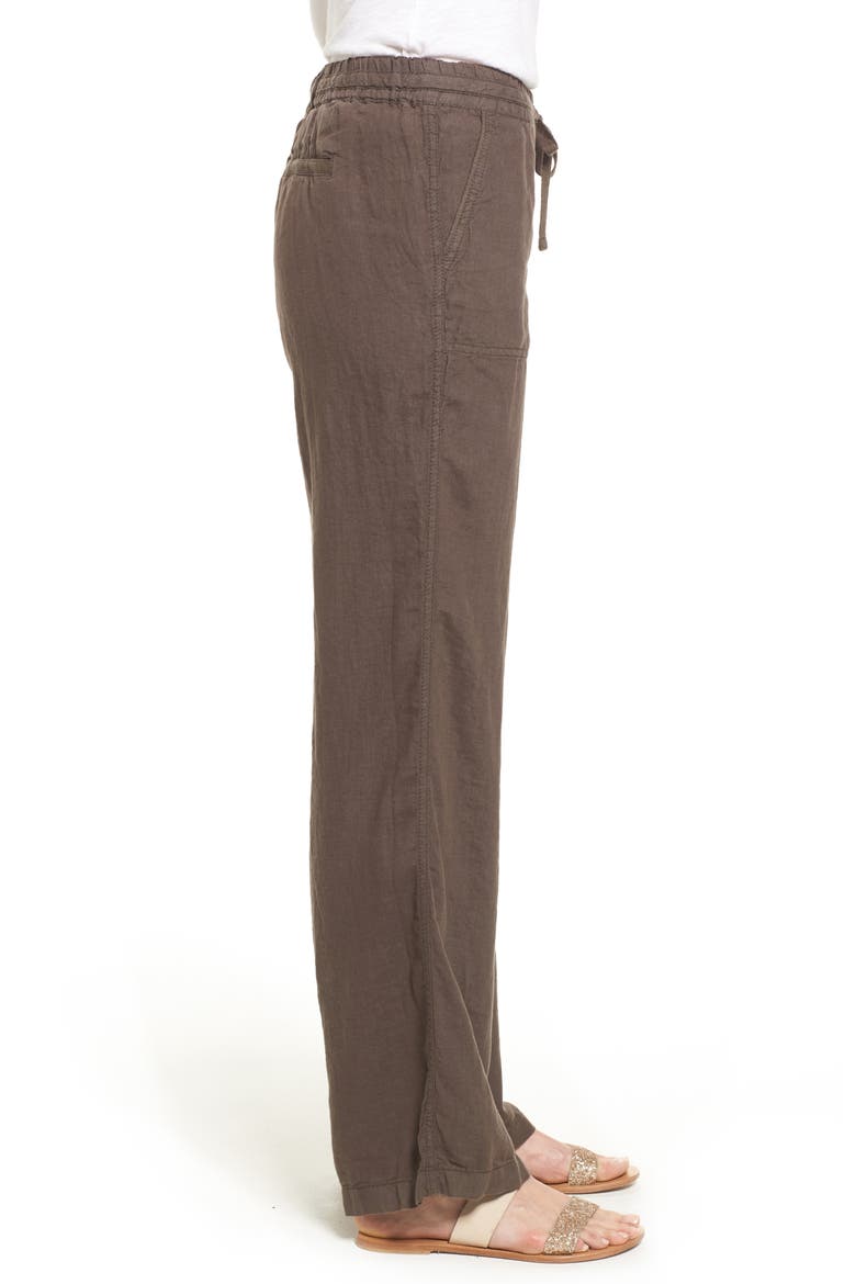 LINEN PANT, Alternate, color, OLIVE TUSCAN