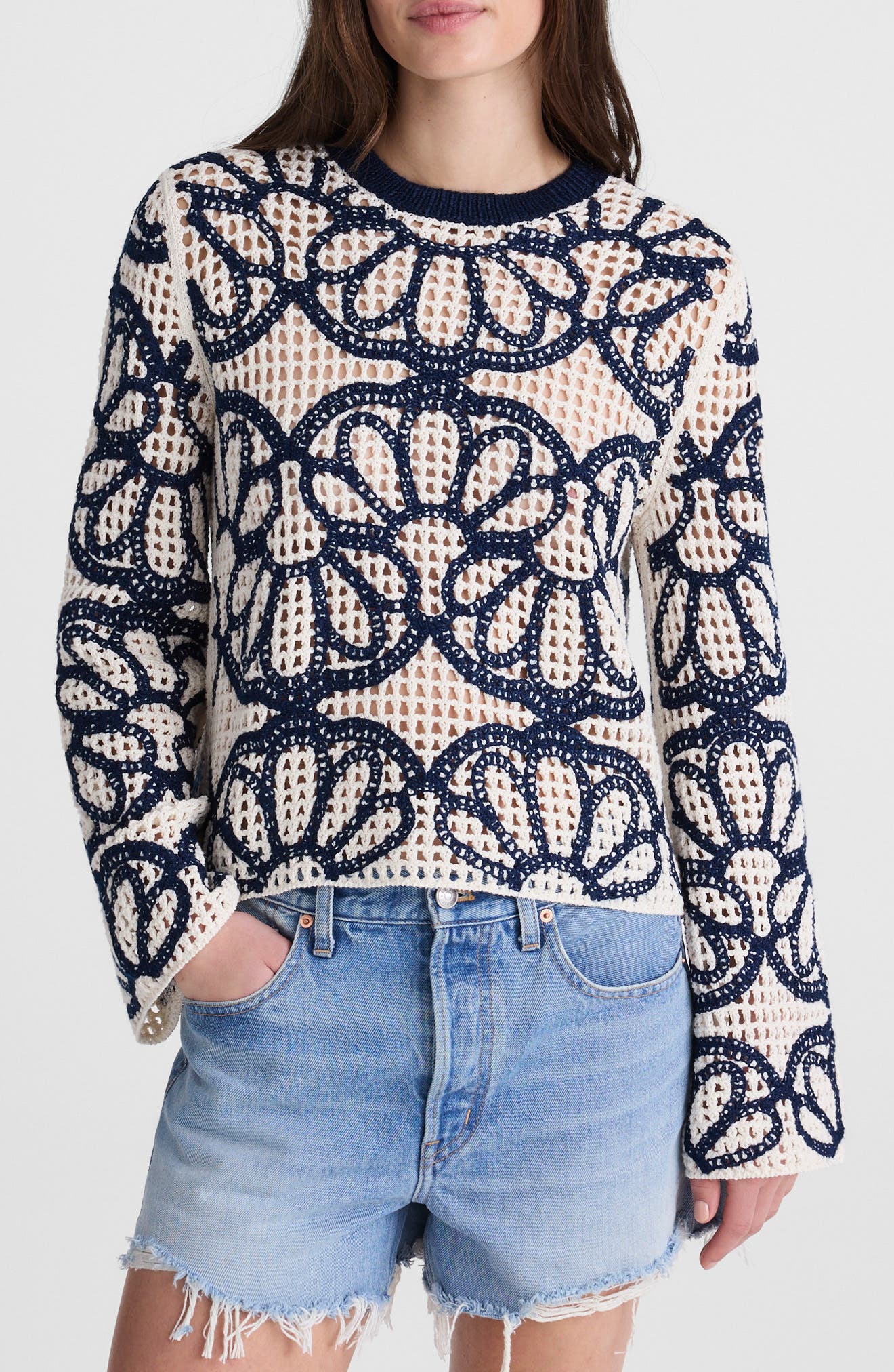 selected NAVY FLORAL EMBROIDERY