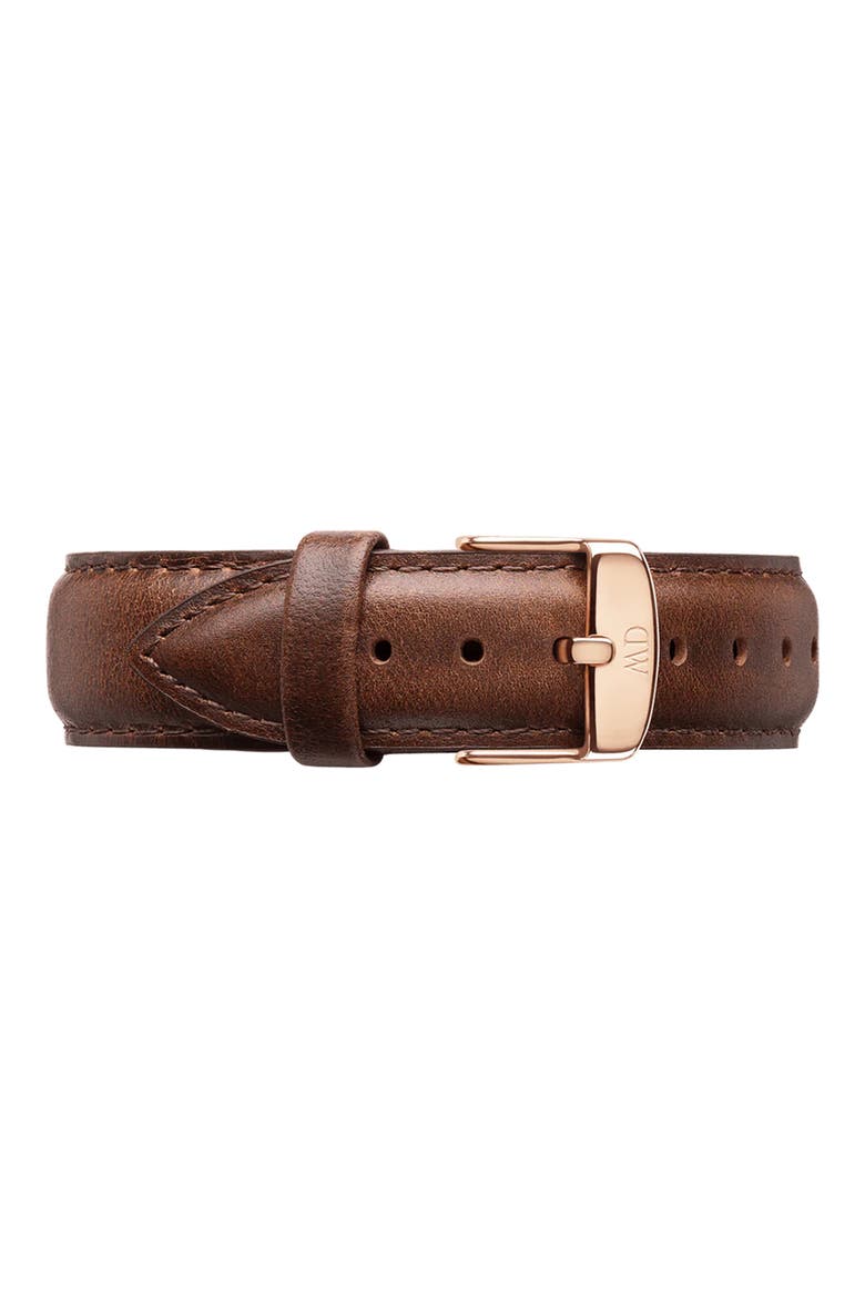 Classic Bristol Leather Strap Watch, 40mm, Alternate, color, ROSE GOLD
