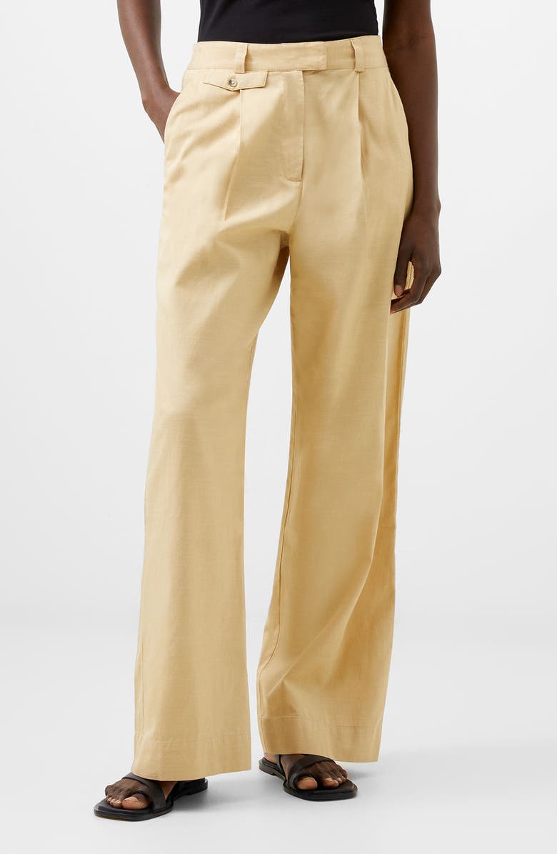 French Connection Alania City Pleat Wide Leg Pants, Main, color,