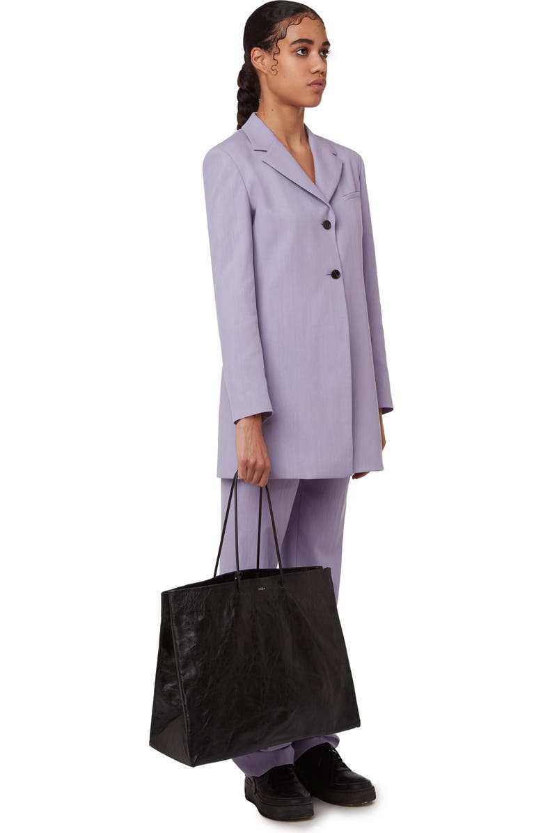 Medea Venti Busted Calfskin Leather Tote, Alternate, color,