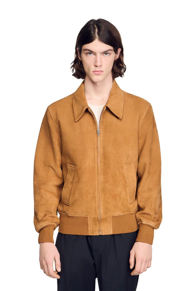 Goat leather jacket, Main, color, Cognac