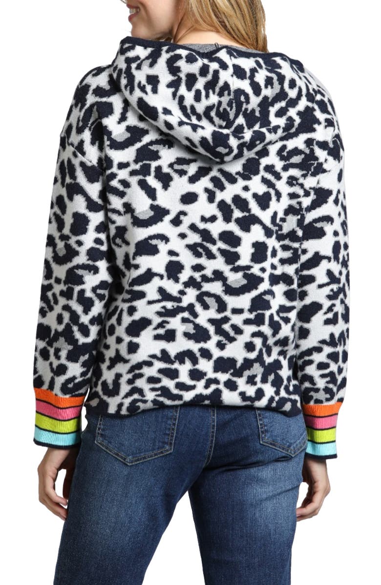 APNY Animal Pattern Hoodie, Alternate, color, White Multi