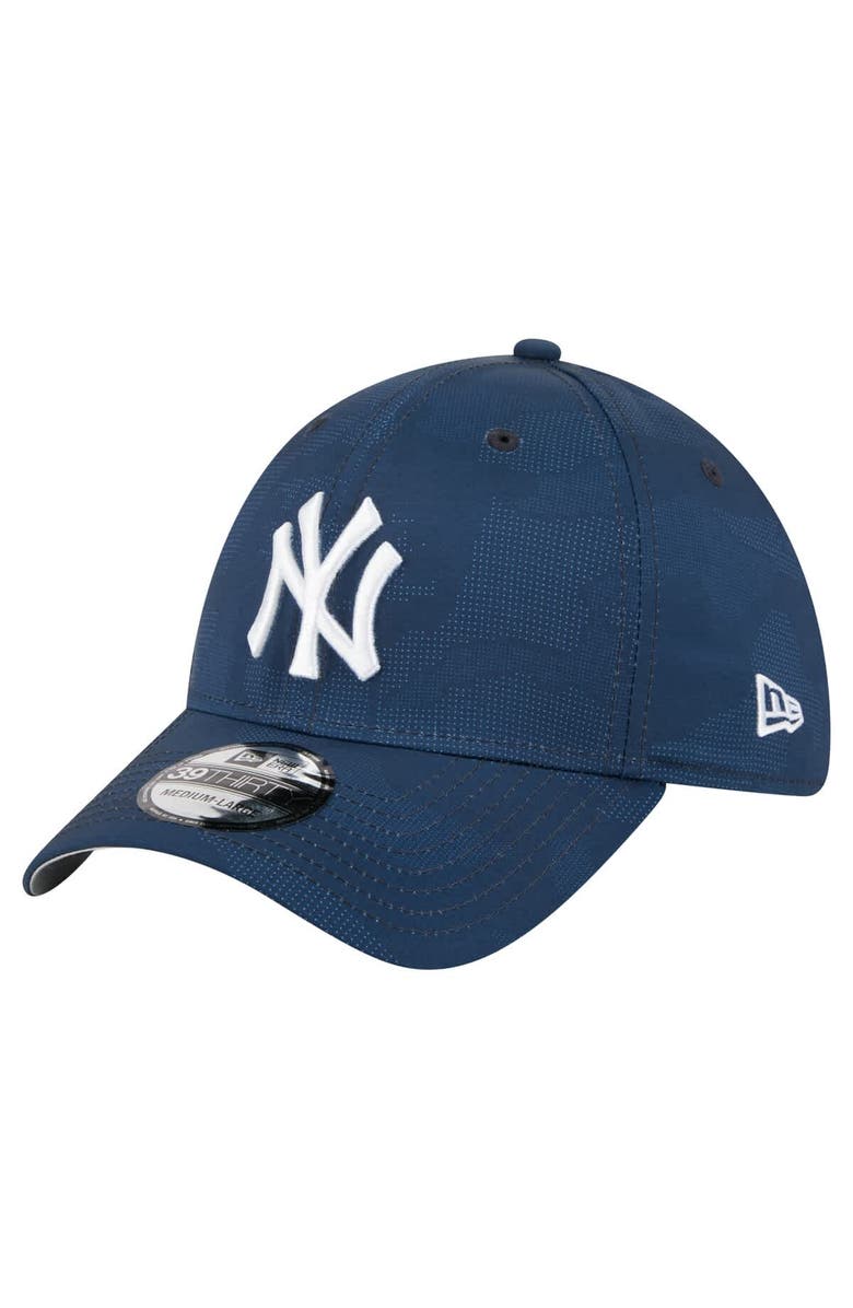 New Era Men's New Era Navy New York Yankees Tonal Camo 39THIRTY Flex Hat, Alternate, color, Navy
