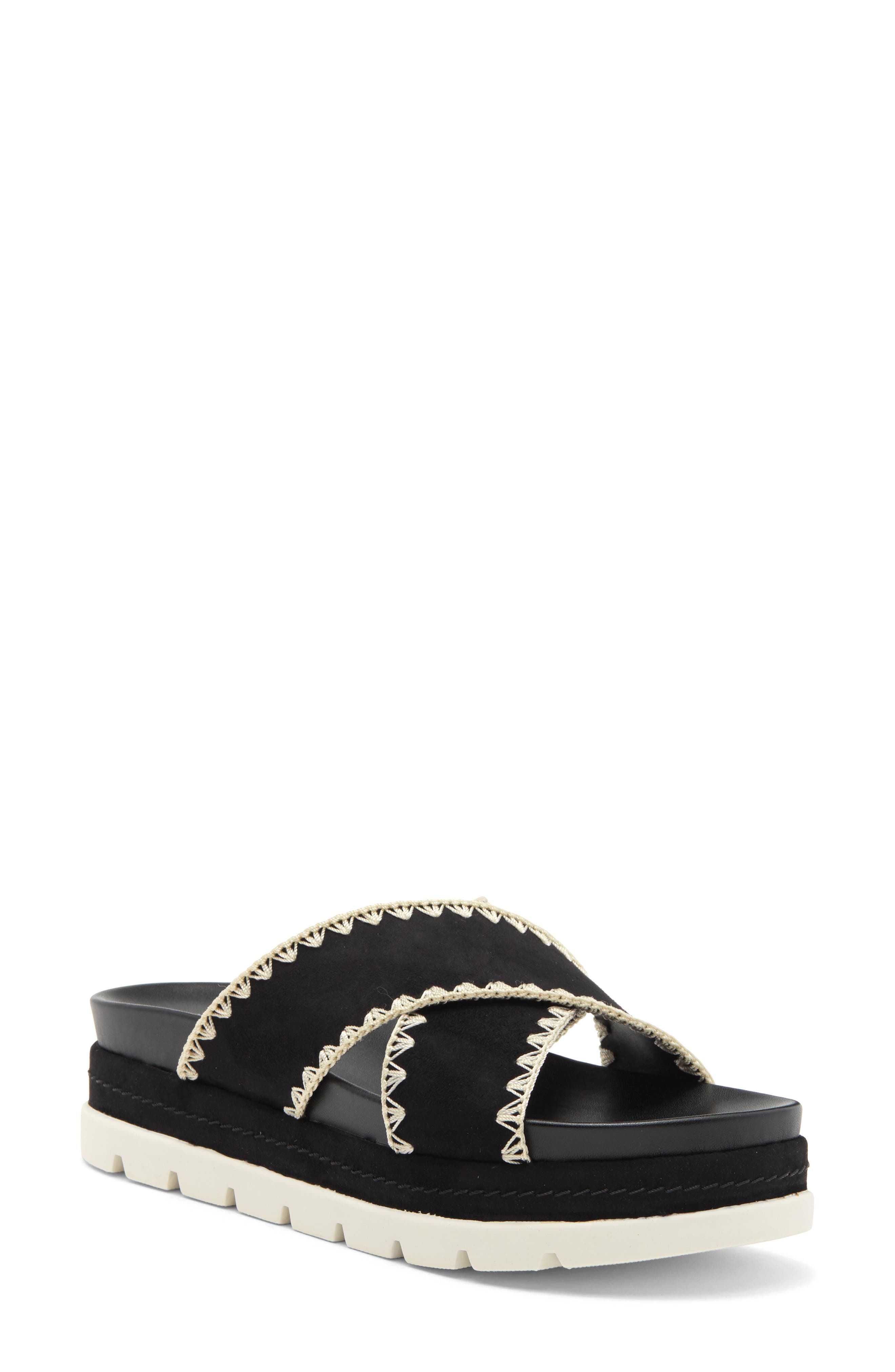 JSlides Whipstitched Platform Sandal, Main, color, 