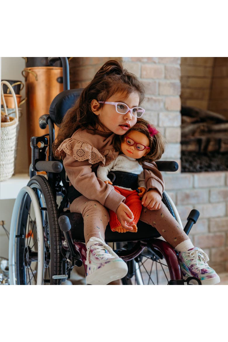 Baby Doll Caucasian Girl With Down Syndrome With Glasses 15'', Alternate, color, Light Skin