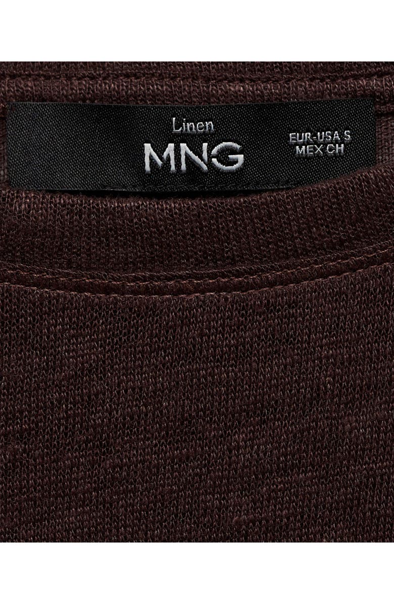 MANGO Dolman Sleeve Linen T-Shirt, Alternate, color,