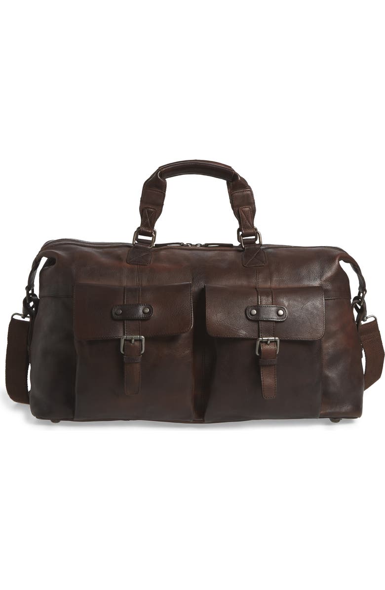 Bosca Vintage Duffle Bag, Main, color, Dark Brown