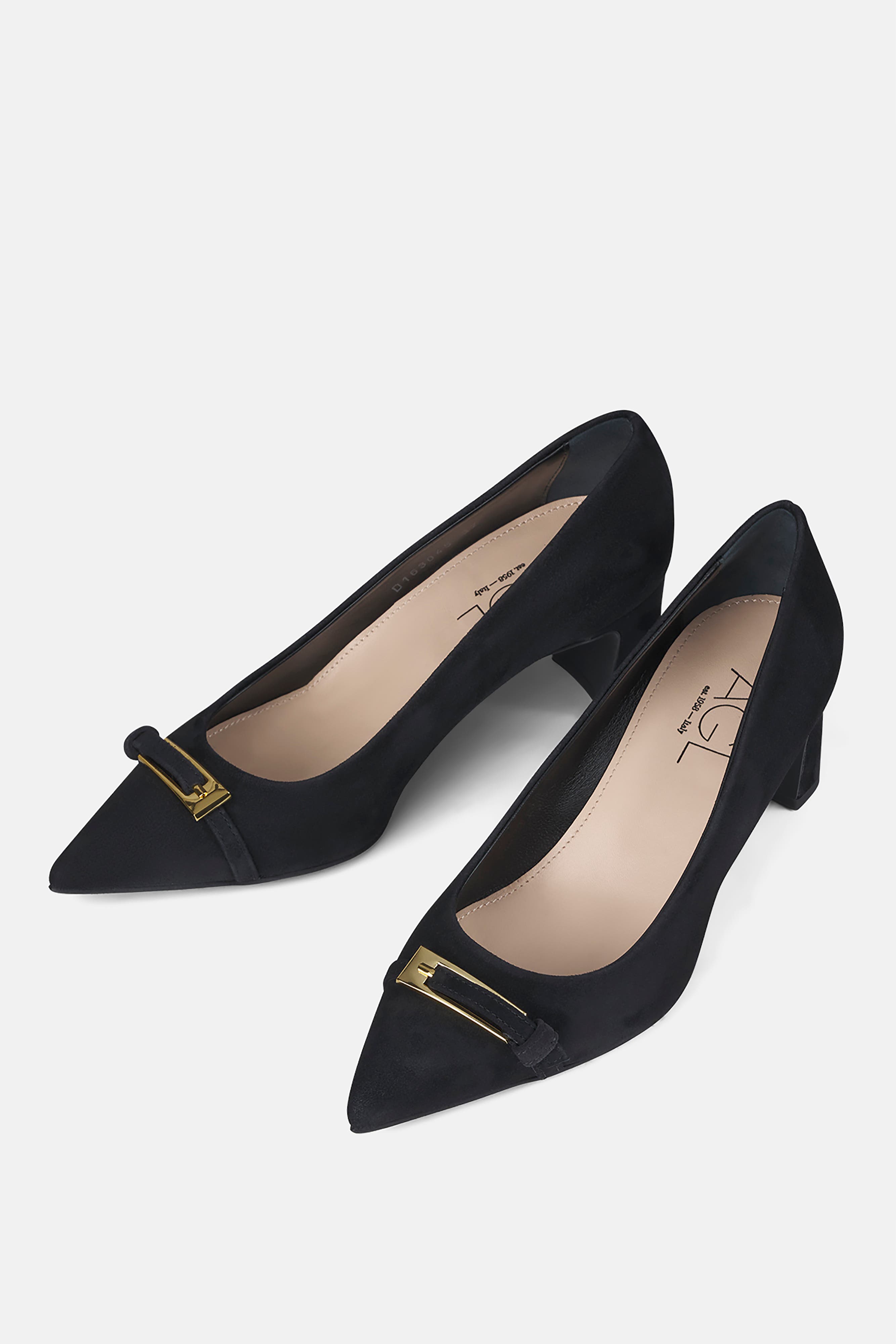 AGL Didi Cap Toe Pump Velour, Alternate, color, Velour Black