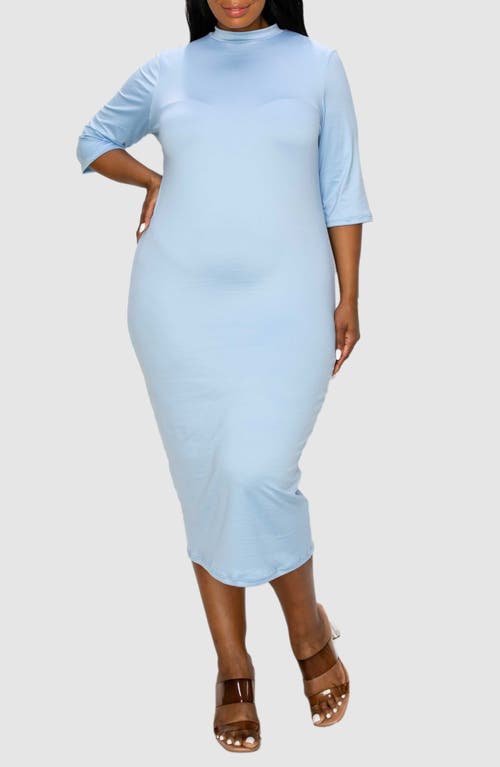 L I V D Mona Midi Dress In Sky Blue