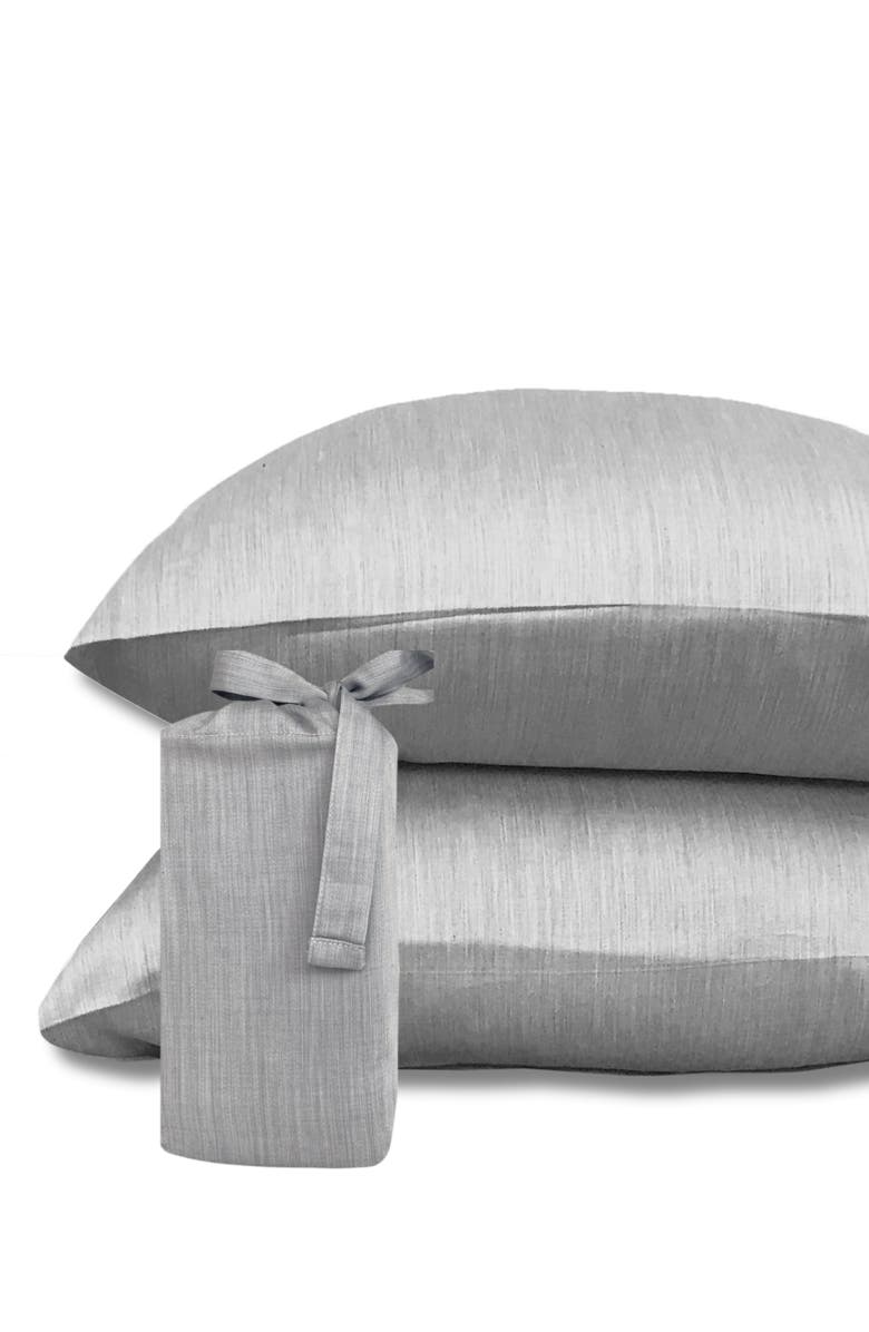 BedVoyage Melange Viscose Cotton Blend Breathable Pillowcases, Main, color, 