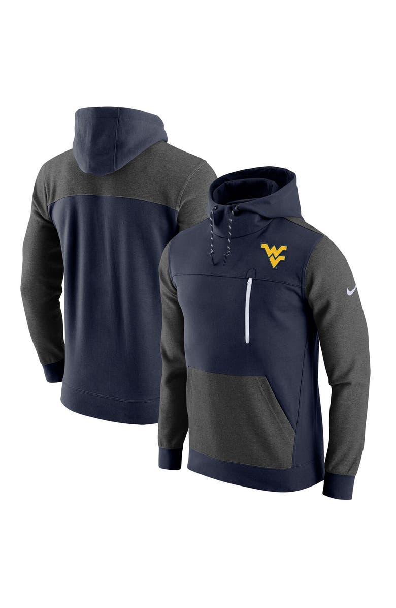 Nike Men's Nike Navy West Virginia Mountaineers AV-15 2.0 Slim Fit Pullover Hoodie, Main, color, Navy